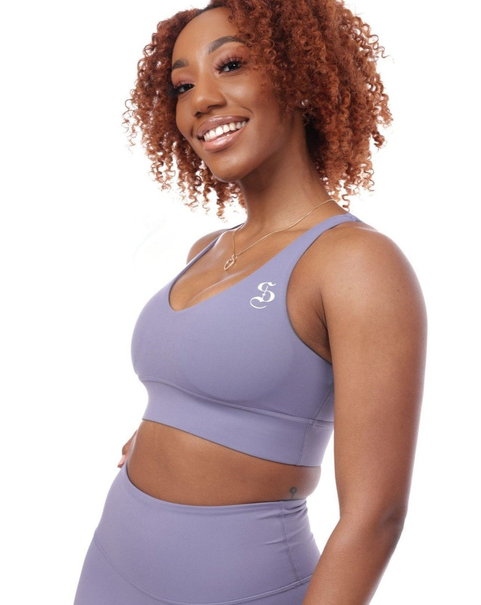 Light purple sports bra sales