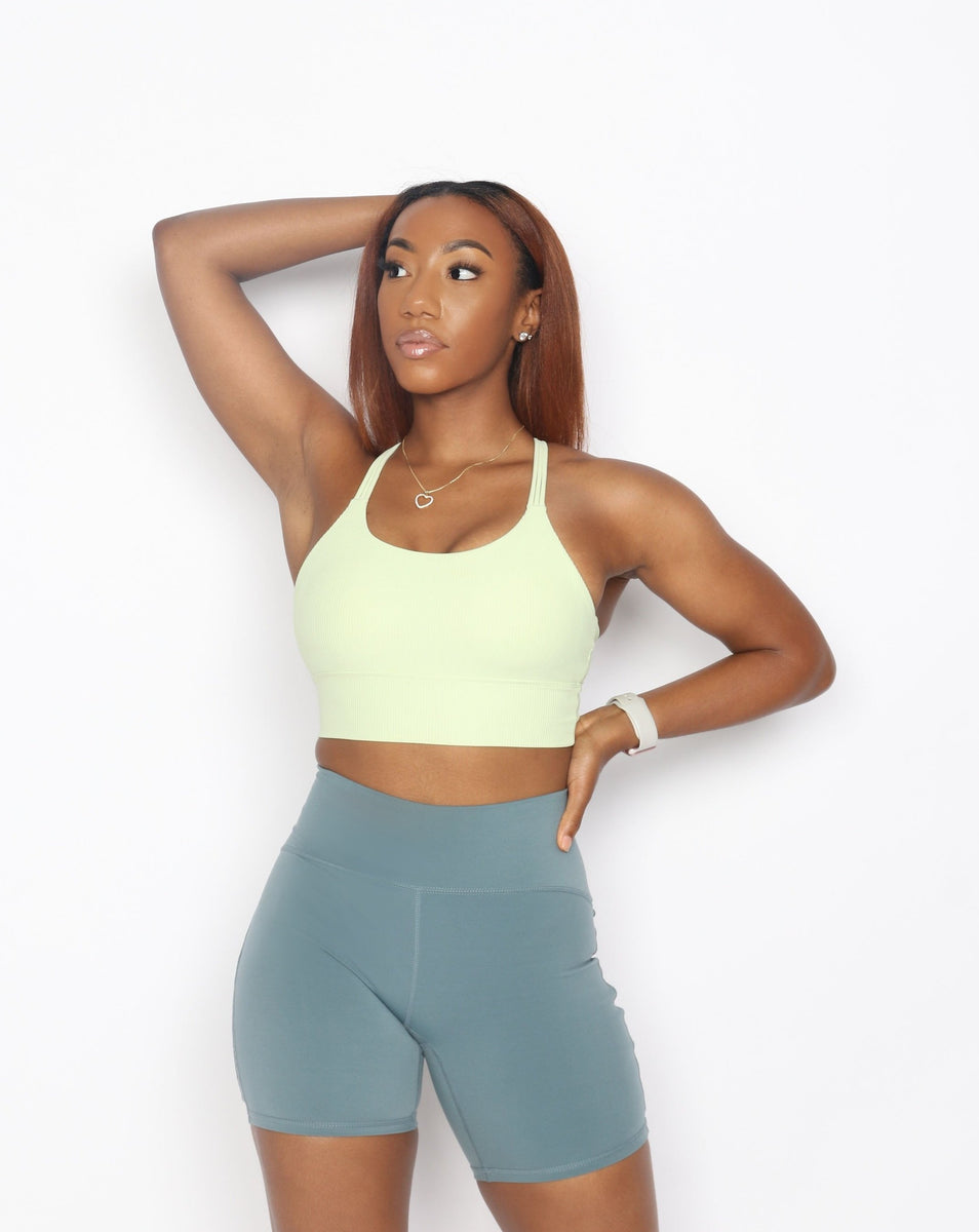 Women's Sports Bras Comfy Sports Bras Yellow Green Sports Bra